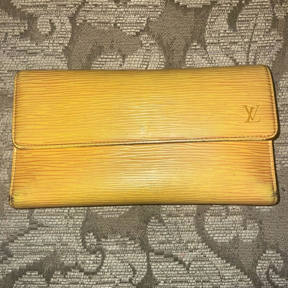 Louis Vuitton Yellow Epi Leather Wallet